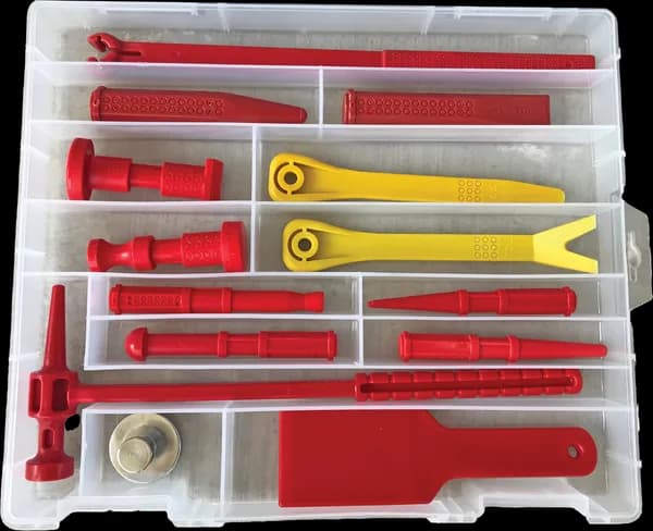 Set Plastik PDR Göçük Düzeltme Çekiç Ve Uç Takımı 14 Prç