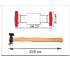 PDR Kaporta Çekiç ( Çelik) Boy 63,5mm Altı Kare Desen